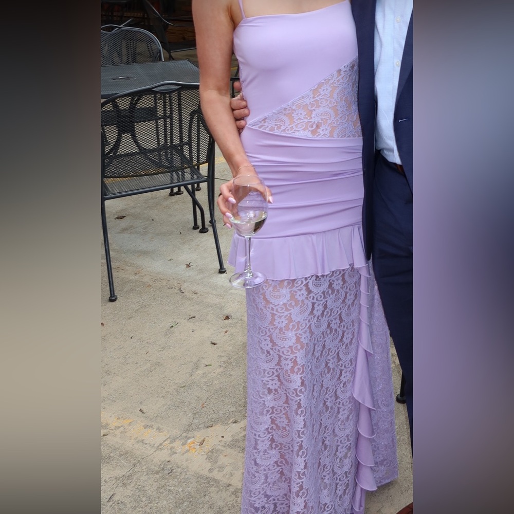 Peppermayo Lilac Lace Maxi Dress